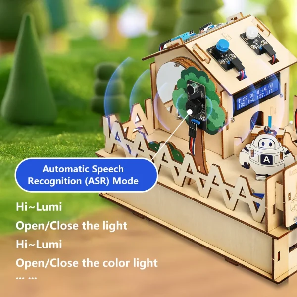 ACEBOTT DIY Smart Home Kit for Arduino Kit Robot Starter Automation Projects Wooden House Learning Kit for ESP32
