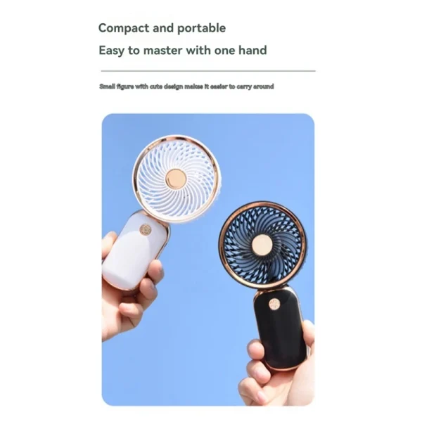 ABCA-USB Mini Handheld Fan Small Personal Fan Makeup Eyelash Fan For Hiking Traveling Home Office