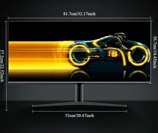 Computer Monitor,34inch,Curved Screen,3440*1440p,quasi-4K,165hz,1ms Extreme Response,21:9 Ultra Wide,Gaming & Office Applicable