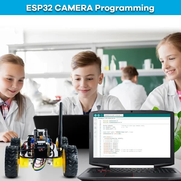 LAFVIN Robot Starter Kit for Arduino Project with ESP32 Camera and Code Learning Develop Skill Full Version Smart Car Kit