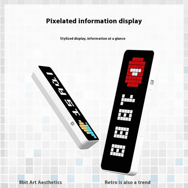 Ulanzi TC001 Smart Pixel Clock Custom Full Color Pixel Display Weather Forecast Youtube Follower Pomodoro Desktop Clock for Home