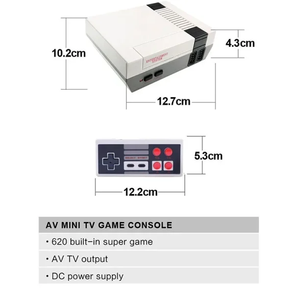 8 Bit Retro Video Game Consoles HDMI-Compatible Mini Game Stick Built in 620 Games Dual Gamepads Classic Game Players Recreation