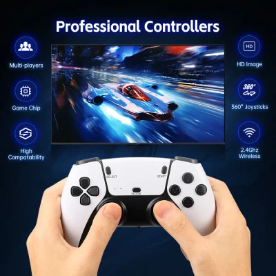 M15 4K Game Stick Mini Retro Video Game Console Built in 30000 Games Wireless Gamepads Video Game Controller Support 2 Player