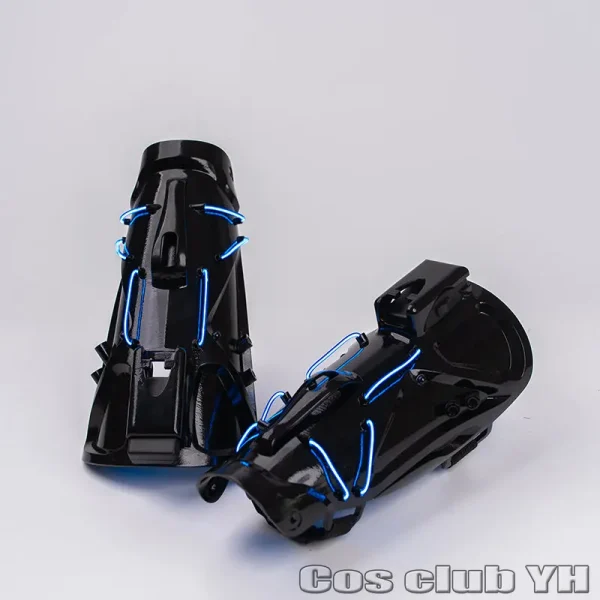 Punk Mechanical Glow Gloves Flexible Trendy Fingers Game Equipment Punk Armor Glow Gloves Cosplay Clothing Props For Women Men