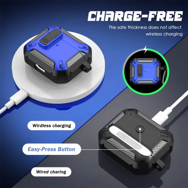 for airpods 4 USB-C Apple 2024 Airpods Case switch anti fall earphone case For Men for Airpods pro 2 3 4 Case with Cleaning Kit