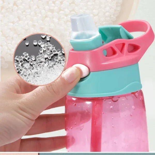 480ML Kids Water Cup Creative Cartoon Baby Feeding Cups With Straws Leakproof Water Bottles Outdoor Portable Children's Cups
