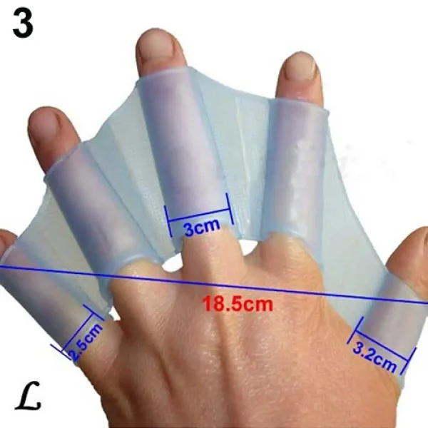 Swimming Finger Webbed Gloves Silicone Flippers Fins Paddle Frog Hand Swimming Hand Fins Flippers Finger Webbed Gloves Paddle