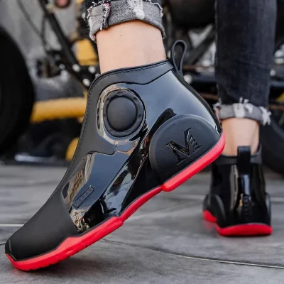 Brand Men Rain Boots New Outdoor Non-slip Light Hiking Shoes for Men Fishing Rain Boots Durable Waterproof Rubber Fishing Shoes