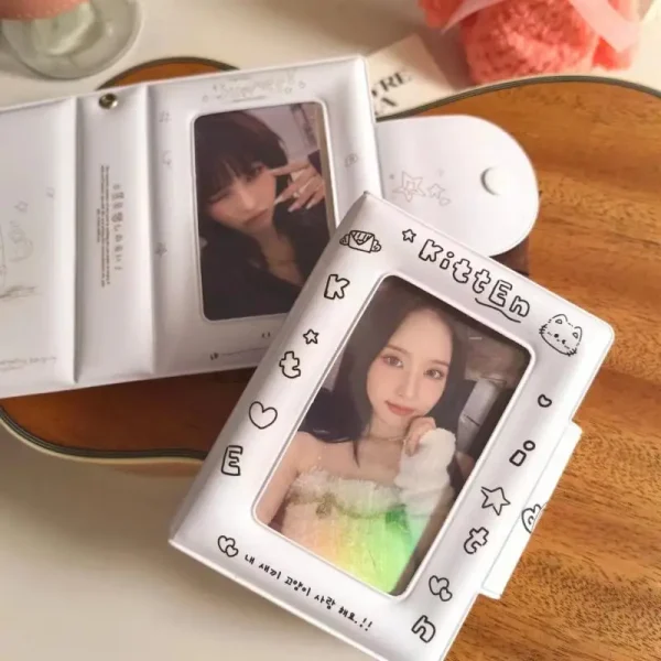 3 Inch 32 Slot Photo Card Holder Kpop Binder Idol Postcard Lomo Card Photo Album Collector Card Binder Photocards
