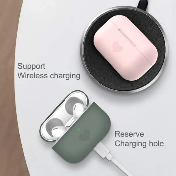 Cute TPU Silicone Protective Cover Wireless Earphone Case for AirPods Pro (AirPods Not Included)