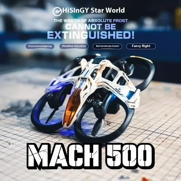 2025 New Product "Mach 500" Remote Control Drone Aircraft Stability Enhancement Hover Toy Four Axis Remote Control Aircraft