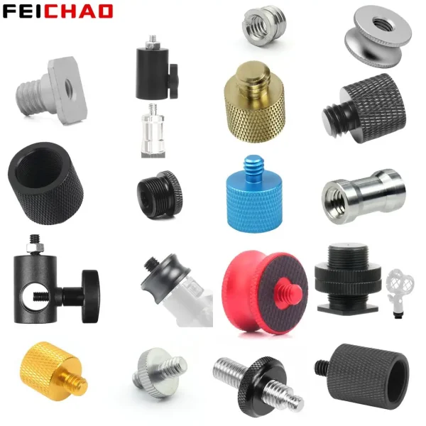 1/4 3/8 5/8"-27 M6 M5 M4 M10 Screw Converter Adapter Male Female for Tripod Microphone Flash Lights Projector SLR Camera Mount
