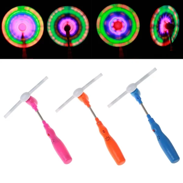Glowing Windmill Spinning Toy LED Pinwheel for Girls Teens Outdoor Summer for Play Holiday Easter Party Flea Market Supp
