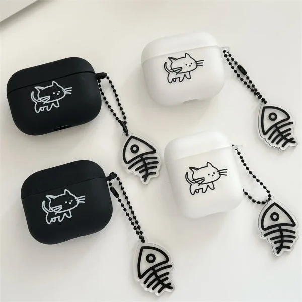 Cute Caroon Cat Case For Airpods Pro 2nd Silicone Wireless Headphone Case For Airpod 1 2 3 Earphone Protective Cover Accessories