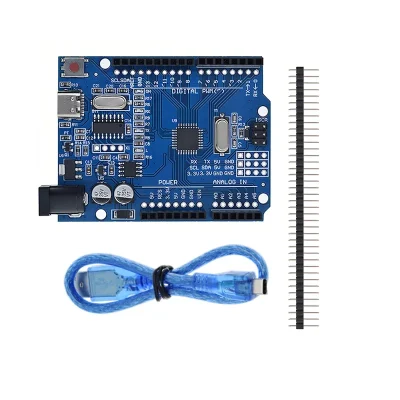 1-10PCS UNO R3 Official (CH340G) MEGA328P Chip for Arduino UNO R3 + USB/TYPE-C CABLE ATMEGA328P-AU Development Board 16Mhz