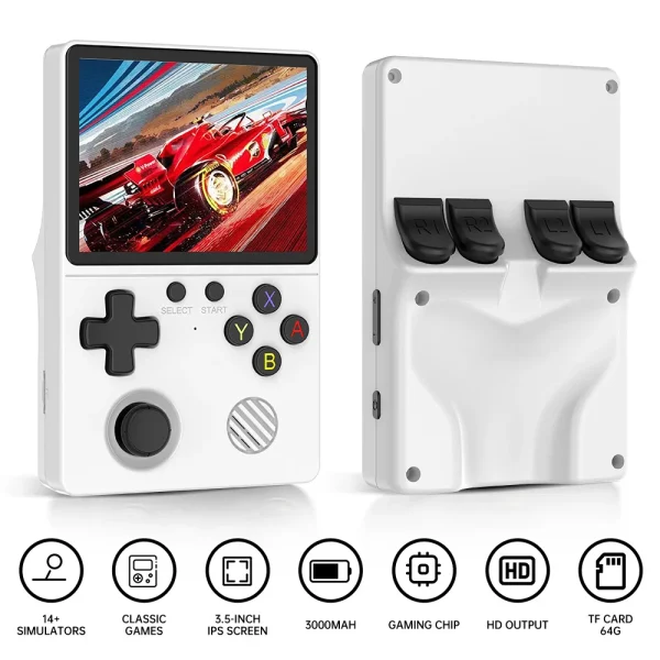 GB350 3.5Inch IPS Screen Handheld Game Player Built-in 20000+ Games Linux System Portable Retro Video Game Console For PS1/GBA