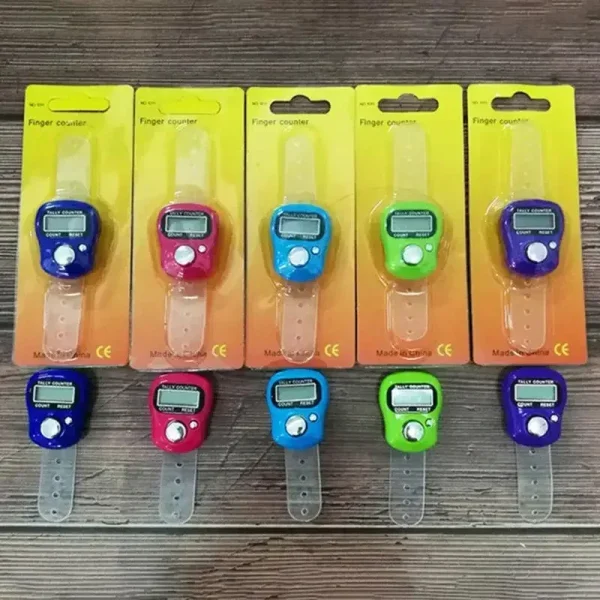 Mini Stitch Marker And Row Finger Counter LCD Electronic Digital Tally Counter For Sewing Knitting Weave Tool Key Number Count