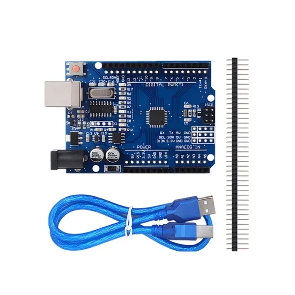 1-10PCS UNO R3 Official (CH340G) MEGA328P Chip for Arduino UNO R3 + USB/TYPE-C CABLE ATMEGA328P-AU Development Board 16Mhz