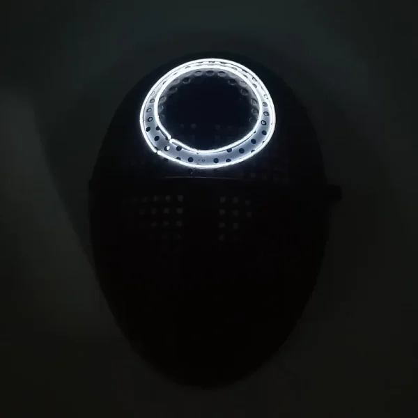 Cosplay Circle Square Triangle Light Up Masks Glowing LED Full Face Mask Disguise Supplies Film Theme Neon Luminous Mask Props