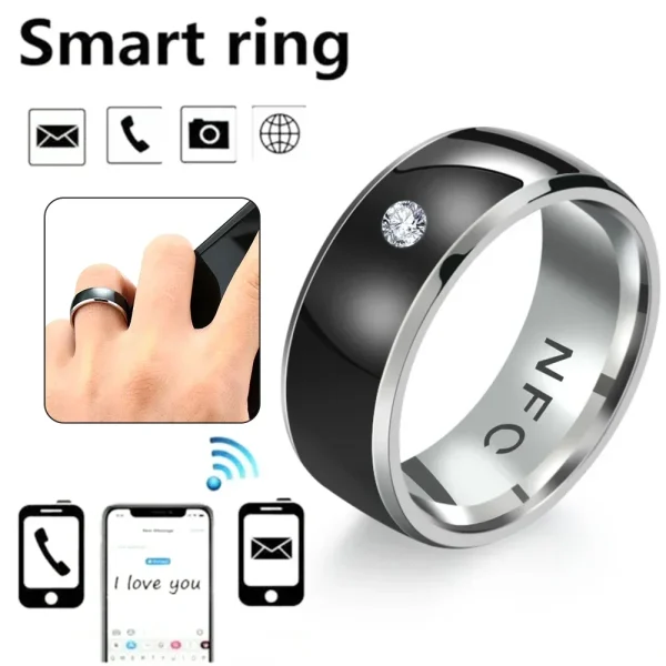 Fashion Android Phone NFC Smart Finger Ring Multifunctional Intelligent Wearable Connect Android Phone Equipment Ring Waterproof