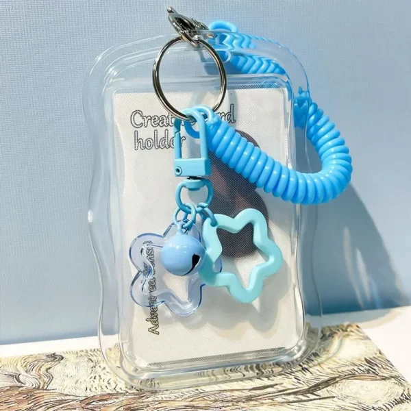 Kpop Photocard Holder Photo Display Holder With Star Keychain Idol Picture Protector Sleeves Credit ID Cards Protective Case