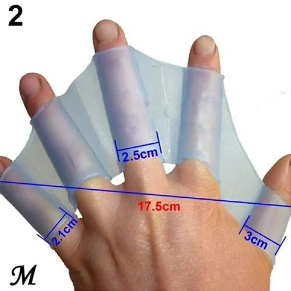 Swimming Finger Webbed Gloves Silicone Flippers Fins Paddle Frog Hand Swimming Hand Fins Flippers Finger Webbed Gloves Paddle