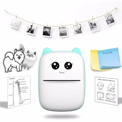 Mini portable thermal printer print photo pocket thermal label printer 58mm printing wireless Bluetooth Android iOS printers