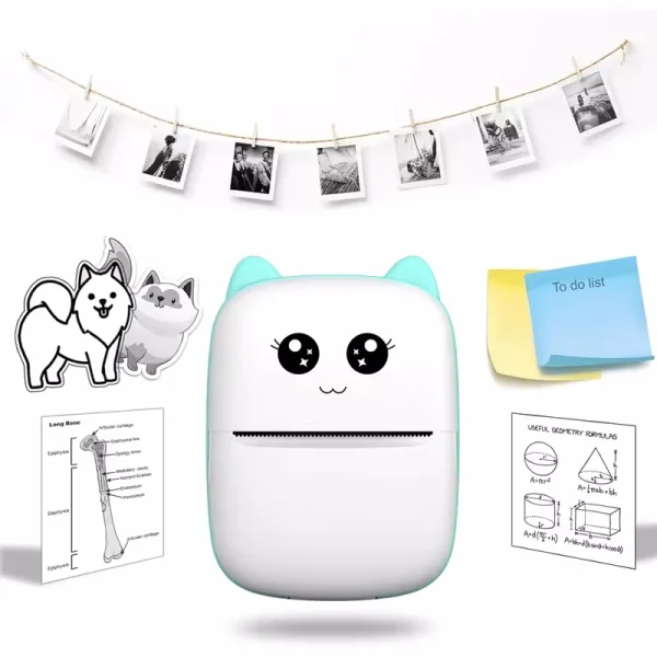 Mini portable thermal printer print photo pocket thermal label printer 58mm printing wireless Bluetooth Android iOS printers