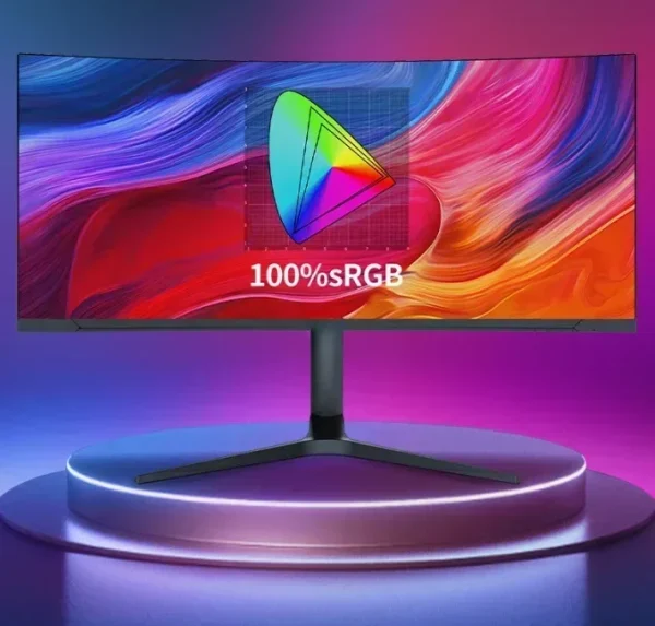 Computer Monitor,34inch,Curved Screen,3440*1440p,quasi-4K,165hz,1ms Extreme Response,21:9 Ultra Wide,Gaming & Office Applicable