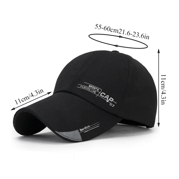 Outdoor Sunscreen Sports Men's Caps Fashion Canvas Unisex Baseball Caps Simple Design Extended Brim Snapback Caps For Men Women